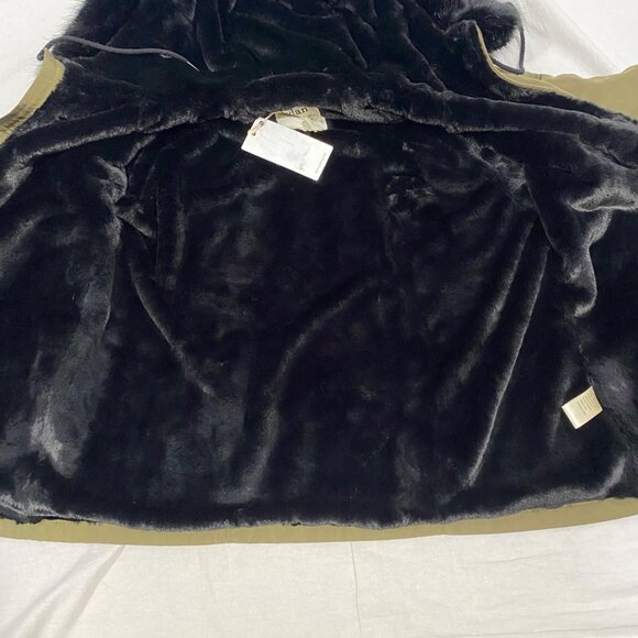 Dylan Tara Hooded Zip Up Green Jacket w/Faux Fur Detachable Hood Size M NWT - Picture 11 of 12